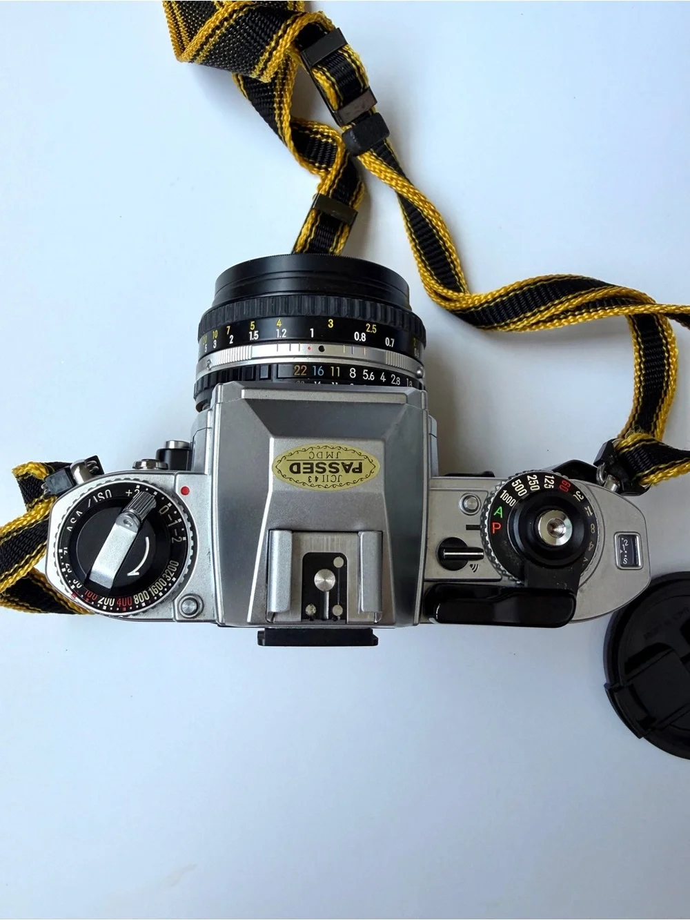 Vintage Nikon FG Camera with Vivitar Flash - Black/Silver